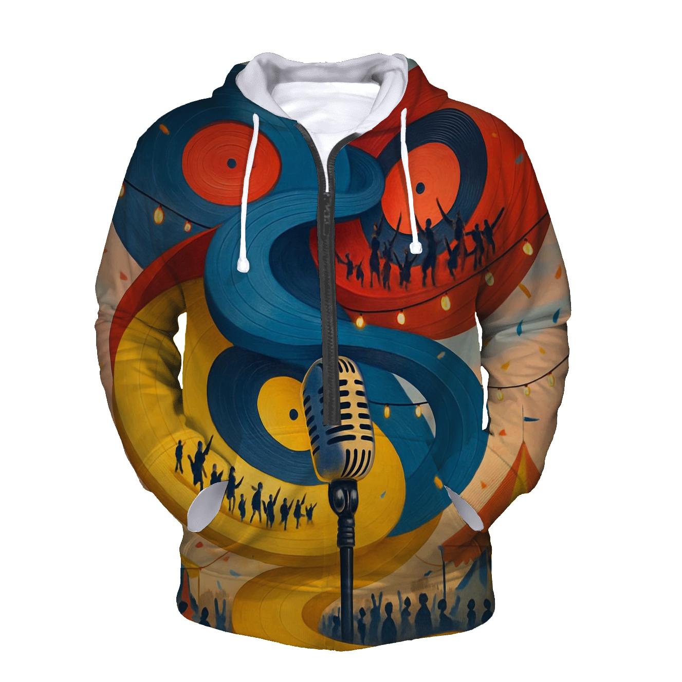 Vinyl Spiral Festival pullover hoodies