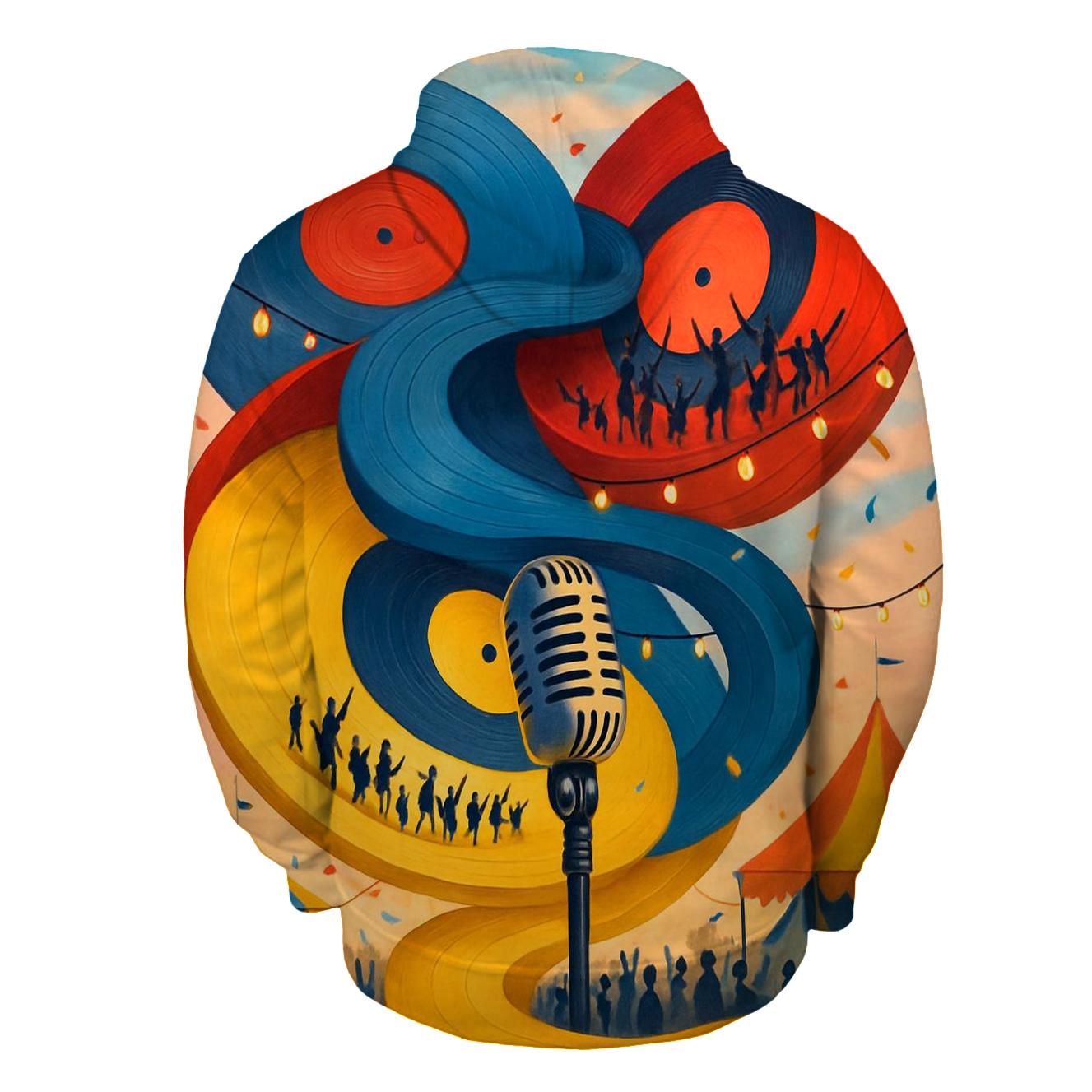 Vinyl Spiral Festival pullover hoodies
