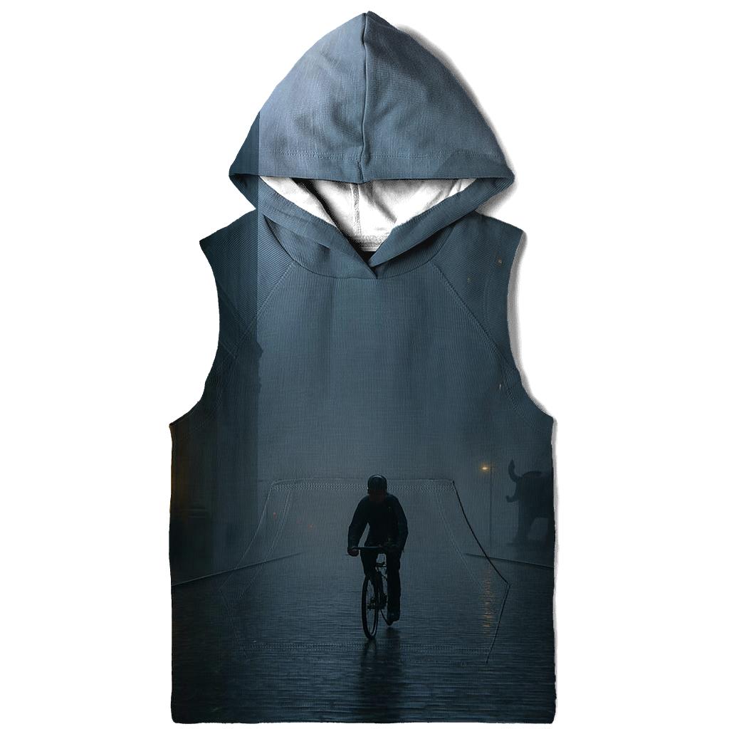Fogbound Dawn Over The Financial District premium hoodies