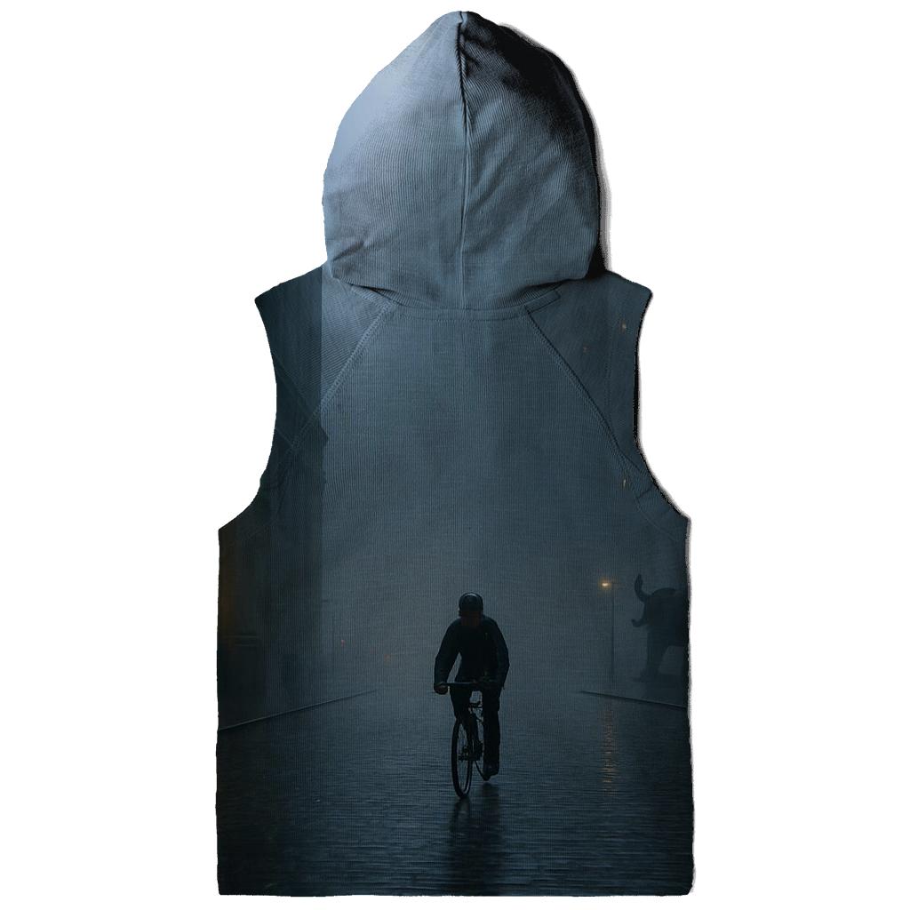 Fogbound Dawn Over The Financial District premium hoodies
