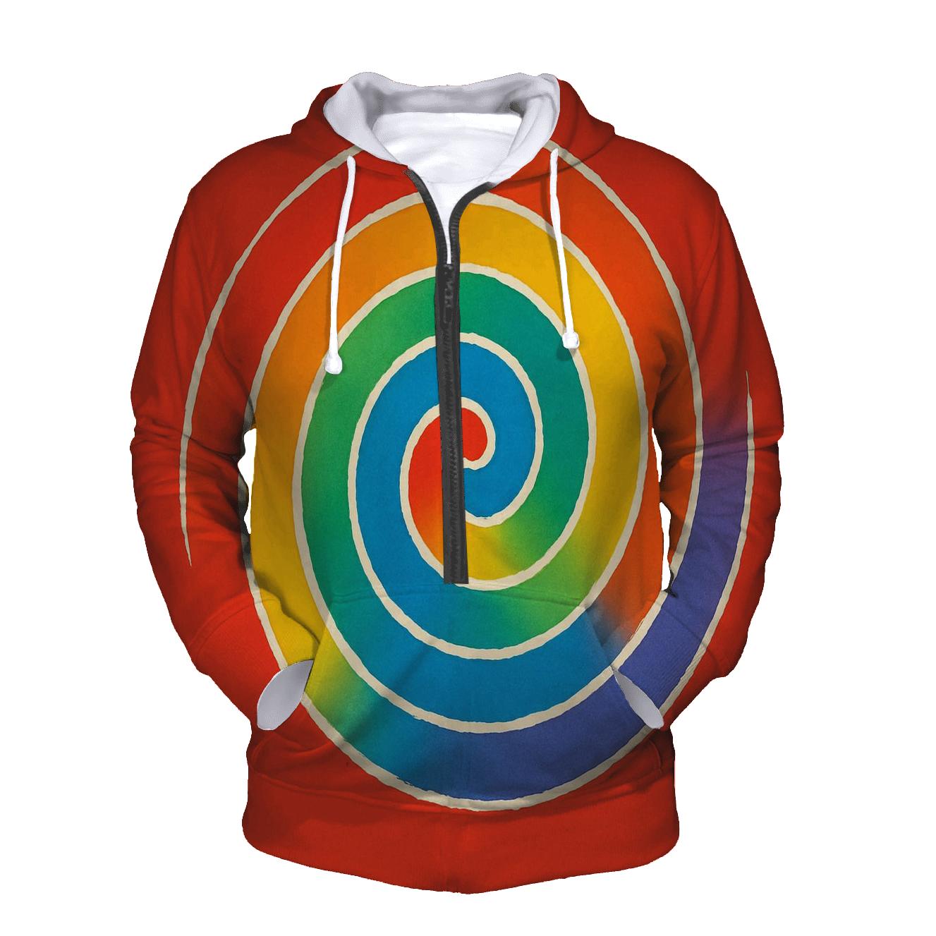 Classic Rainbow Spiral premium hoodies