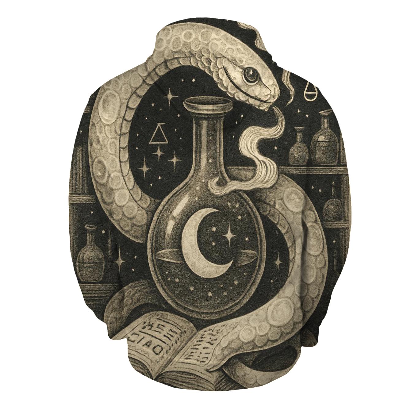 Lunar Alchemist Ouroboros zip-up hoodies