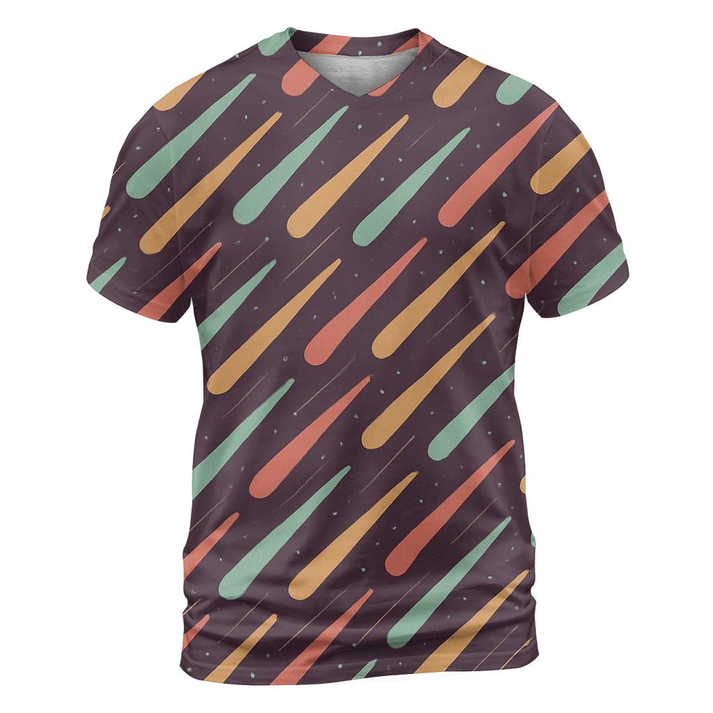 Meteor Curtain Mosaic creative print fashion shirts