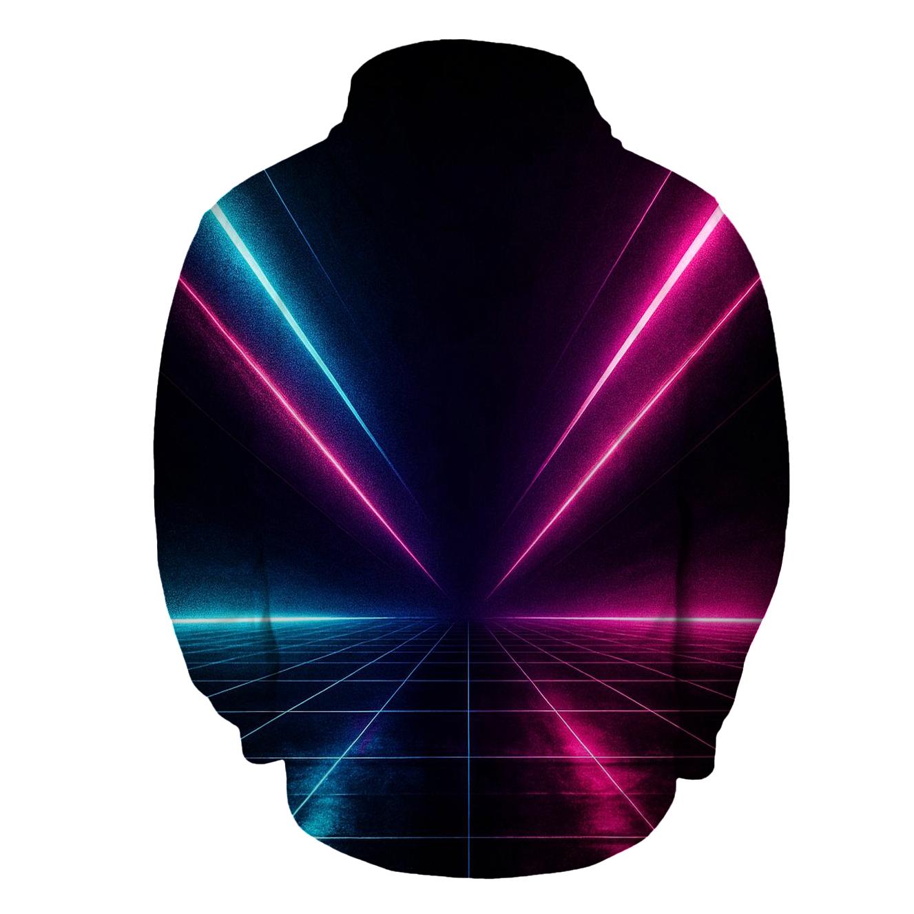 Neon Grid Surge hoodies fashion
