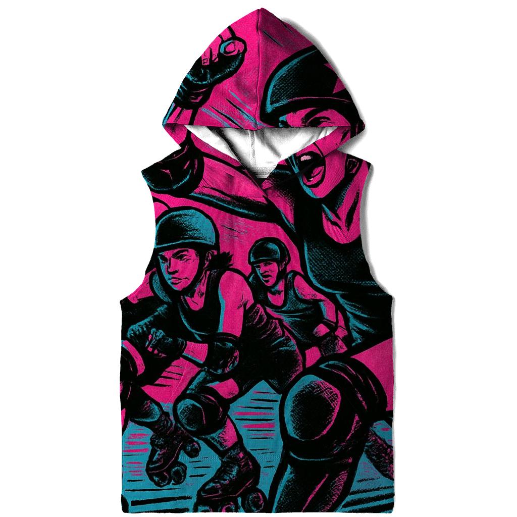 Roller Derby Neon Riot printed hoodies