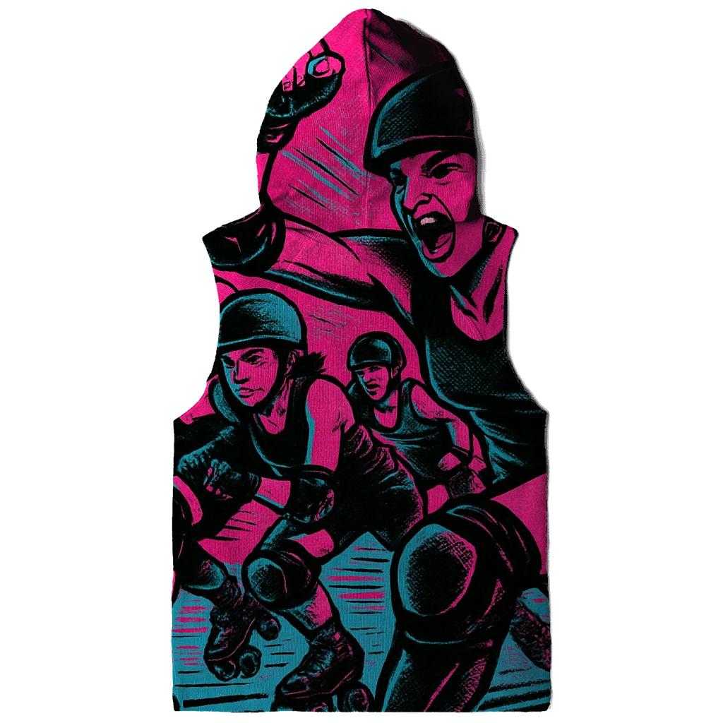 Roller Derby Neon Riot printed hoodies