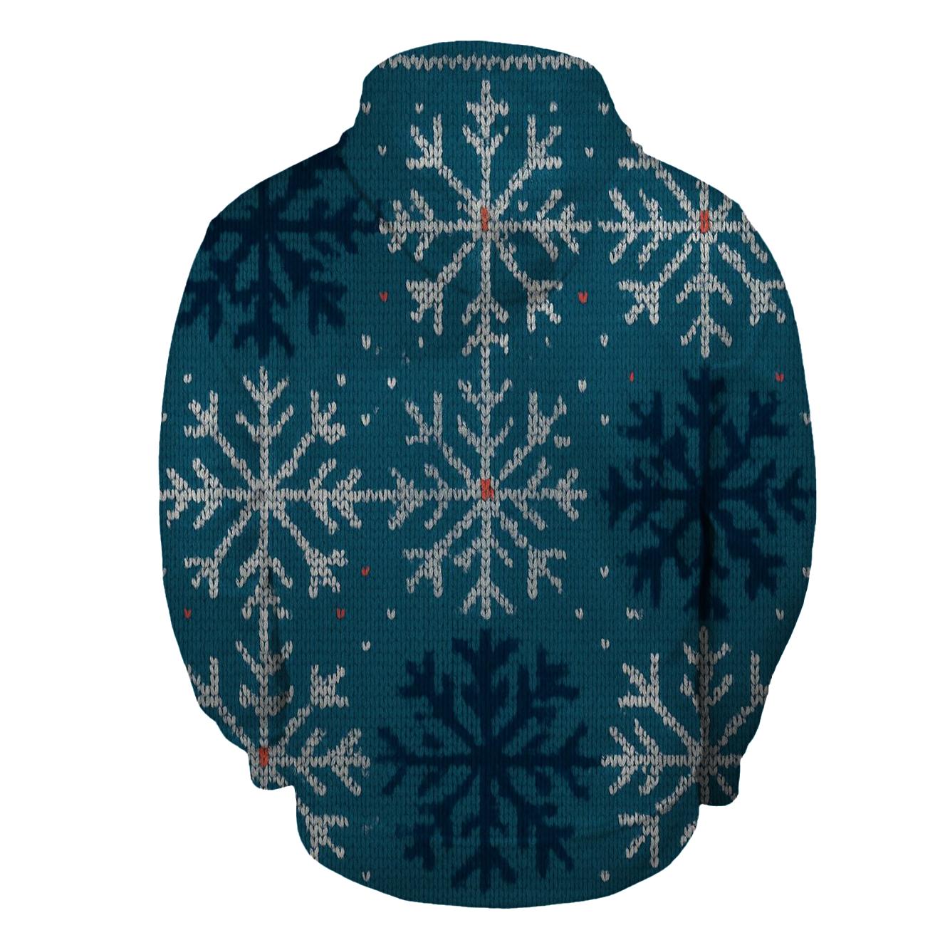 Festive Snowflake Brickwork Design custom hoodies