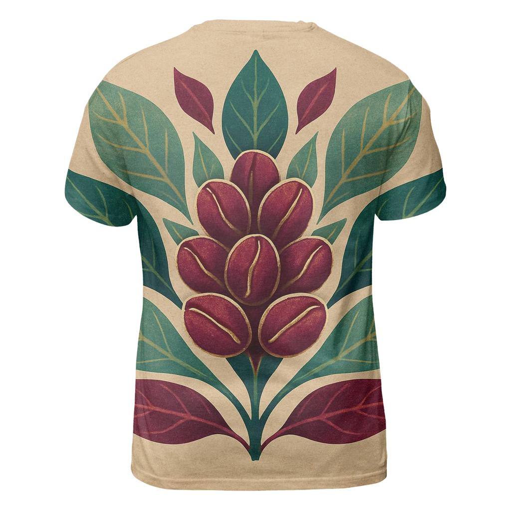 Bean Bloom Crest artistic all-over print tops