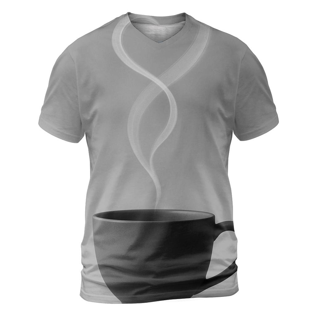 Steam Ribbon Silhouette creative print fashion shirts