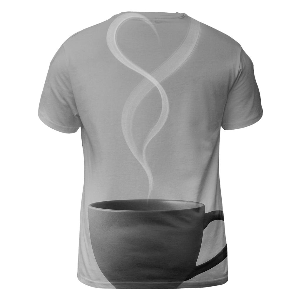 Steam Ribbon Silhouette creative print fashion shirts