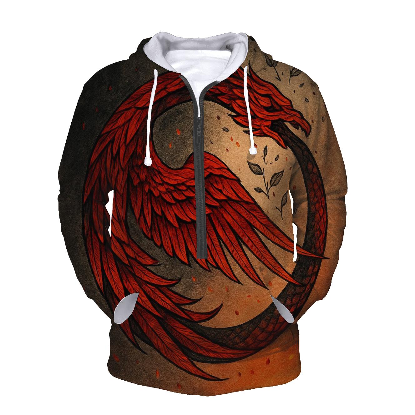 Phoenix Ouroboros Of Renewal zip-up hoodies