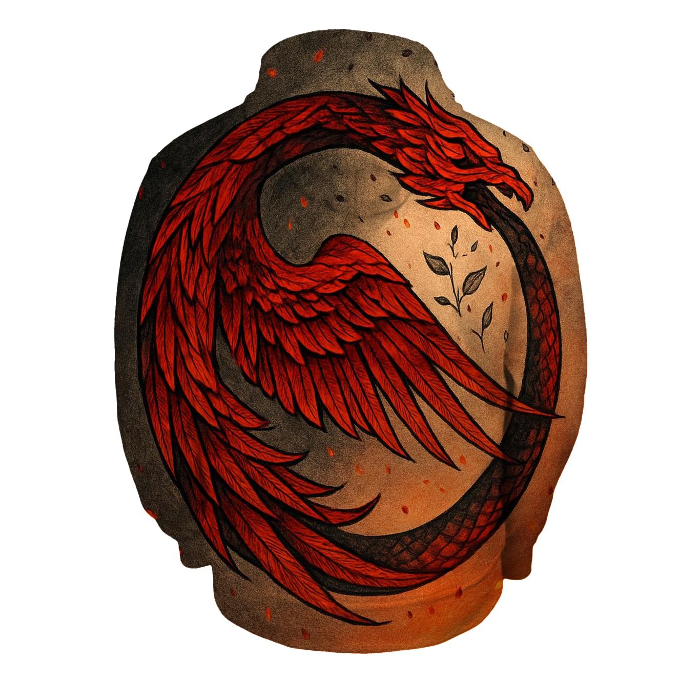 Phoenix Ouroboros Of Renewal zip-up hoodies