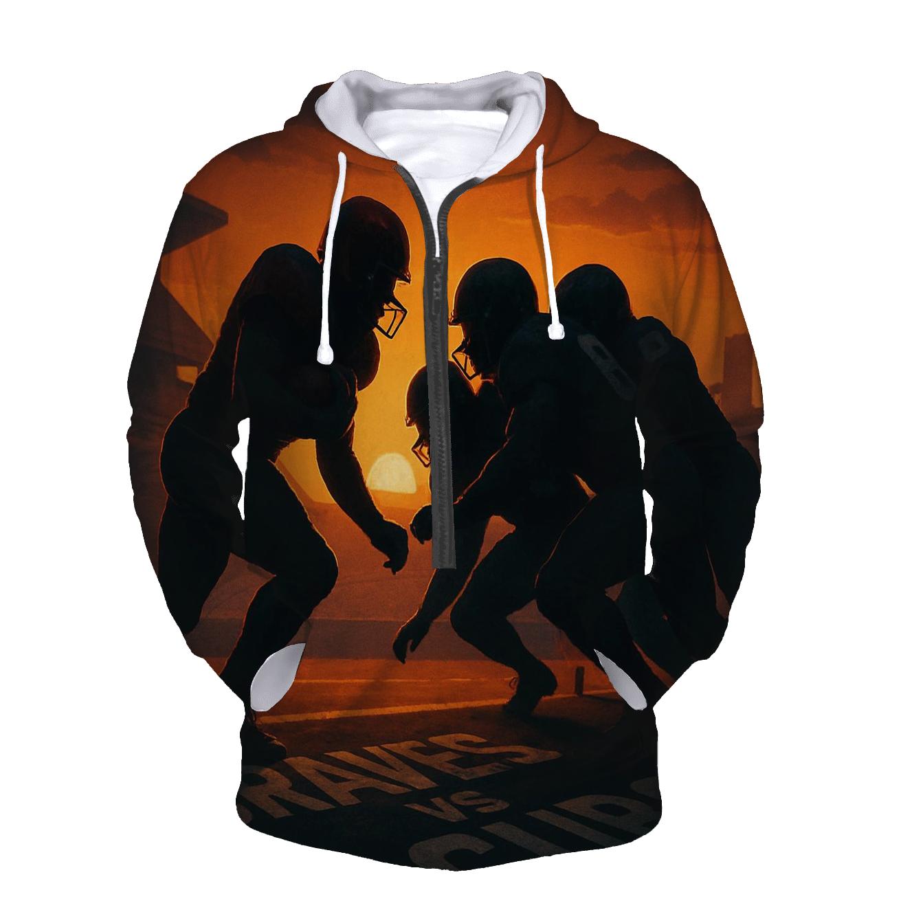 Sunset Goal Line Standoff graphic hoodies