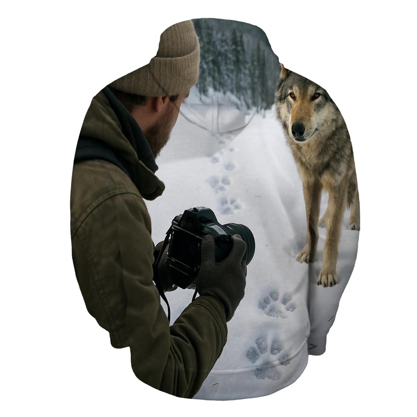 Snow Tracking Field Study premium hoodies