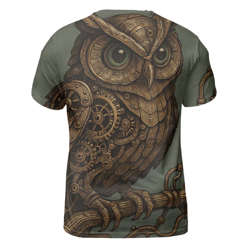 Industrial Clockwork Owl custom all-over print shirts