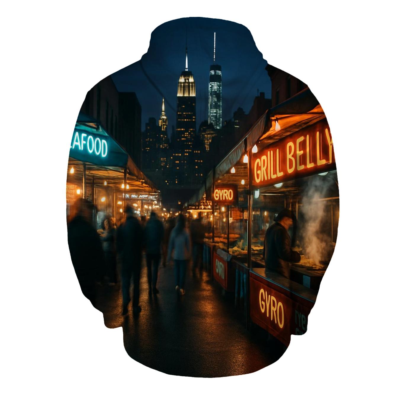 Night Market Alley With Skyline Vista hoodie designs