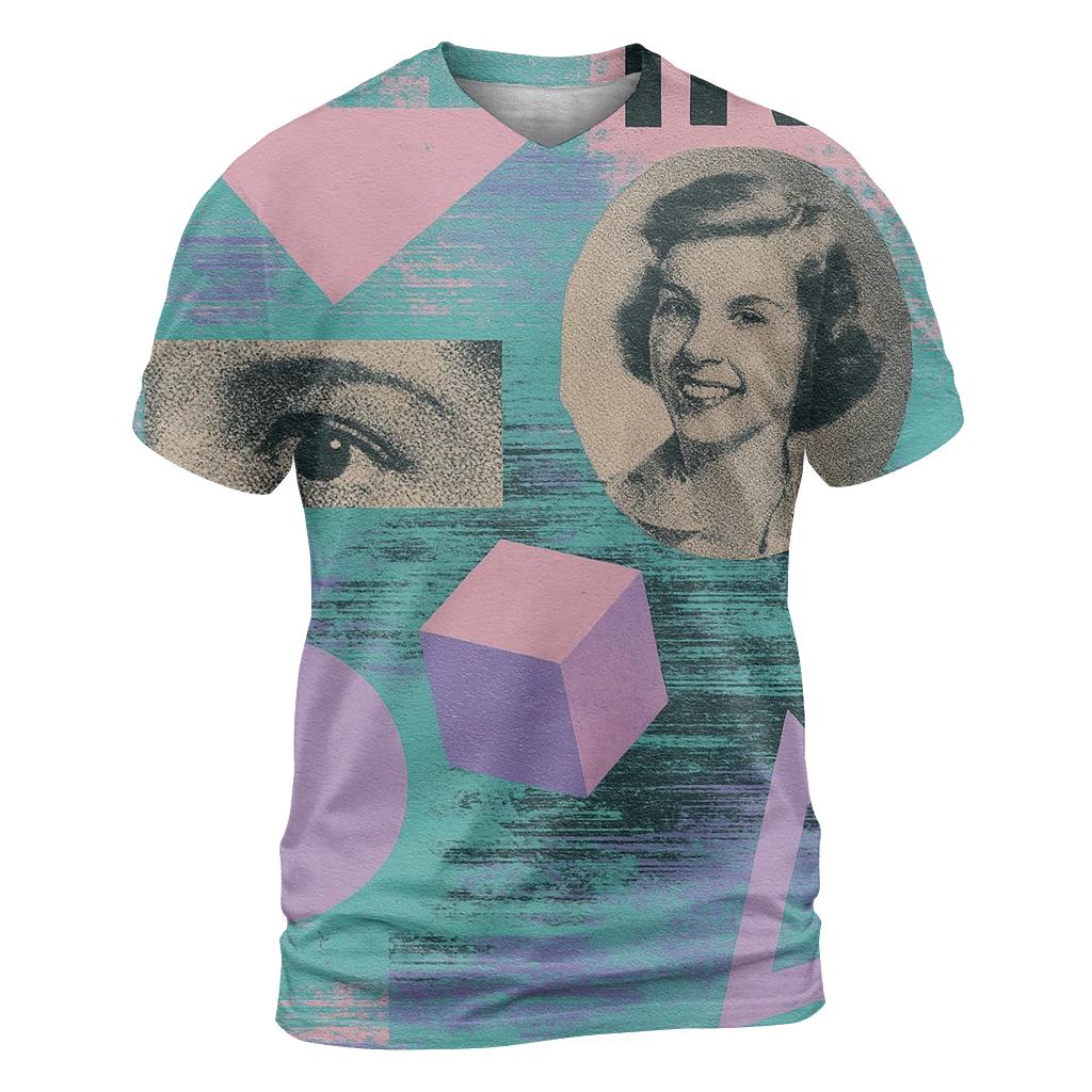 Abstract Vaporwave Collage trendy printed shirt styles