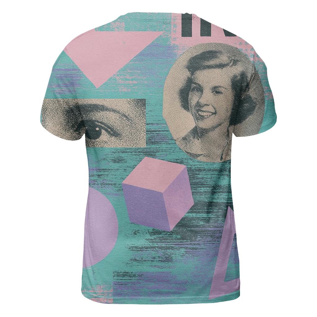 Abstract Vaporwave Collage trendy printed shirt styles