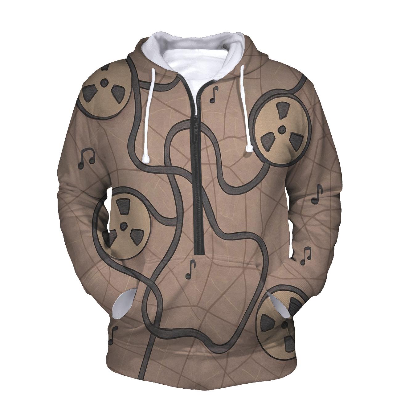 Tape Rewind Map hoodies fashion