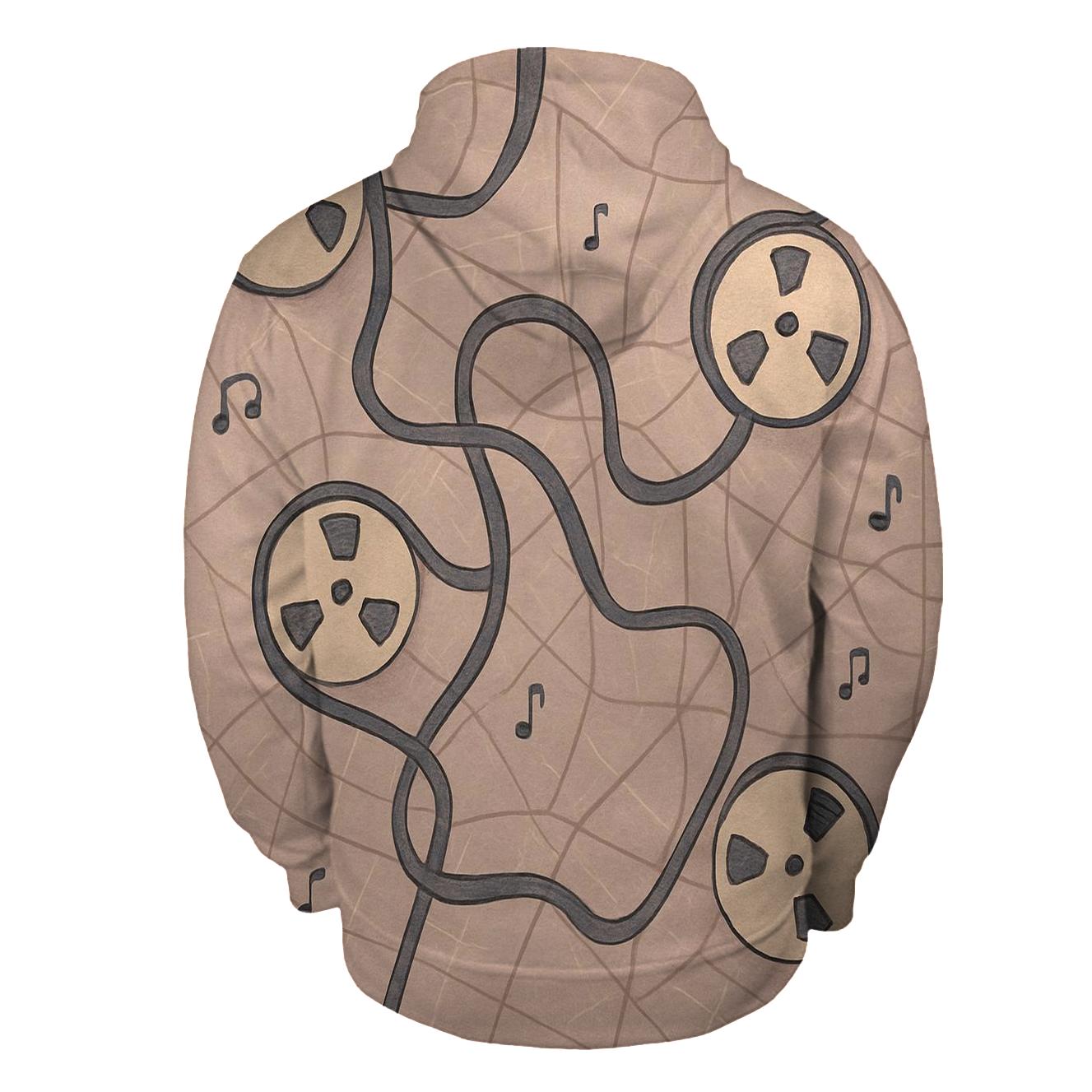 Tape Rewind Map hoodies fashion