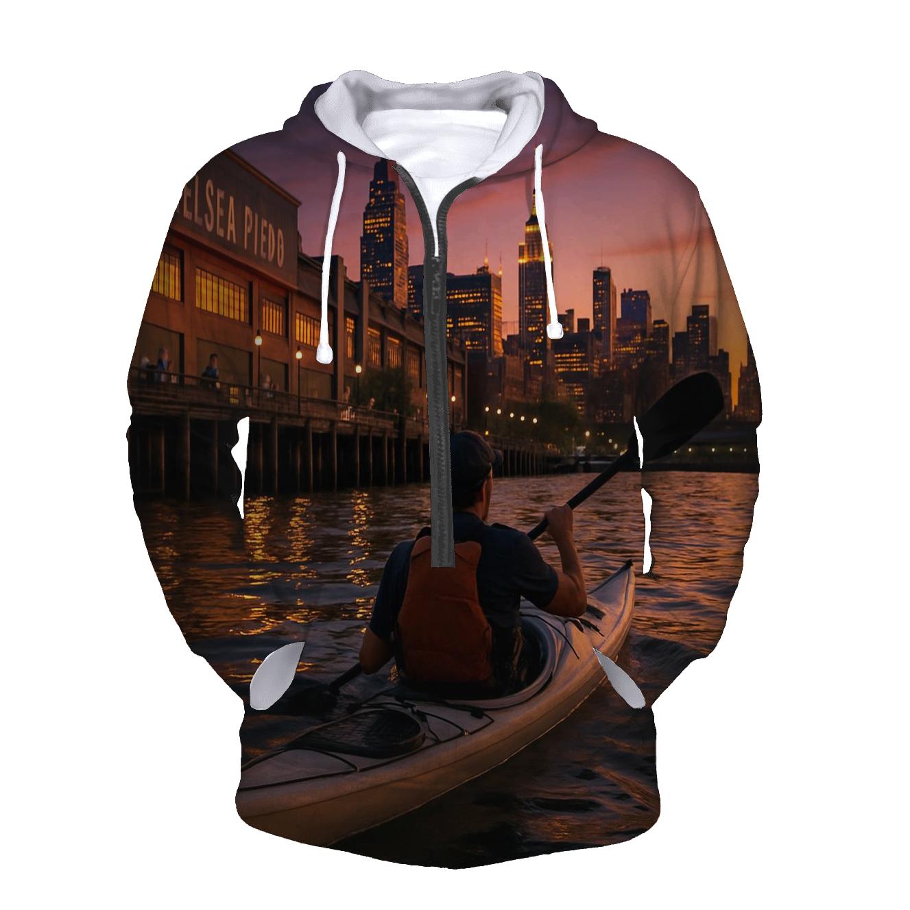 Sunset Kayak Paddle Along Chelsea Piers hoodie styles