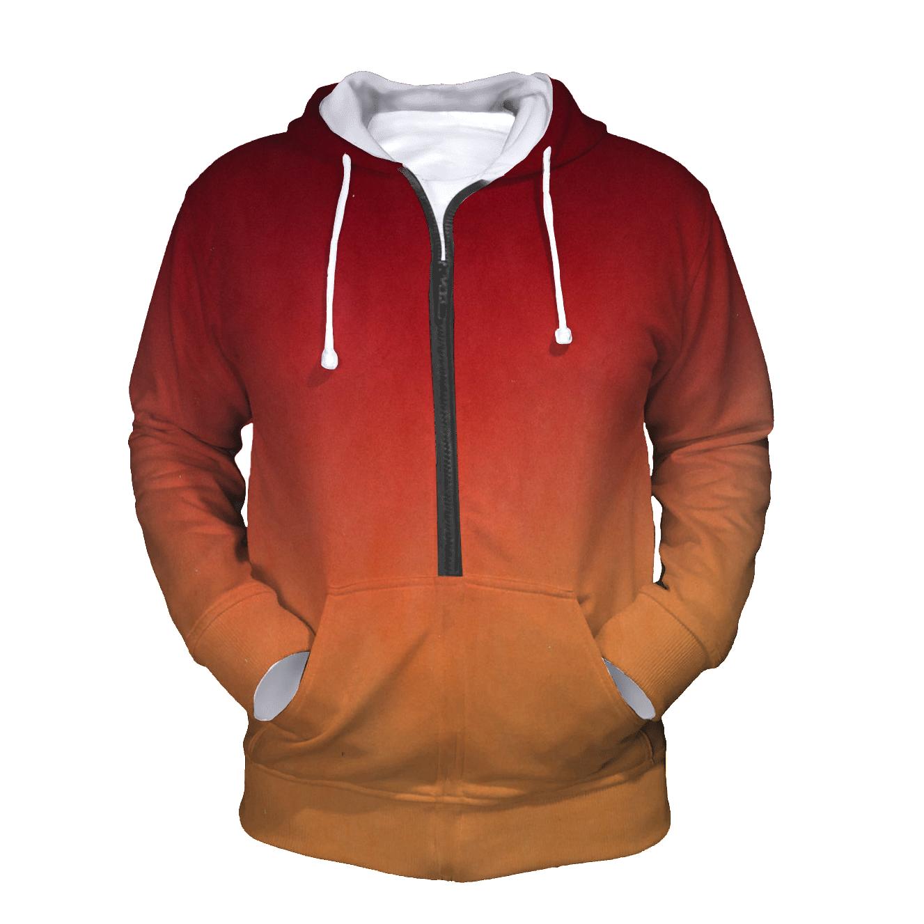 Overdyed Sunset Ombre lightweight hoodies