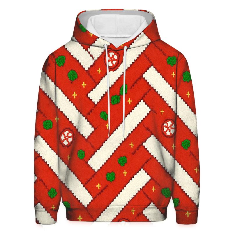 Candy Cane Herringbone Design hoodie trends