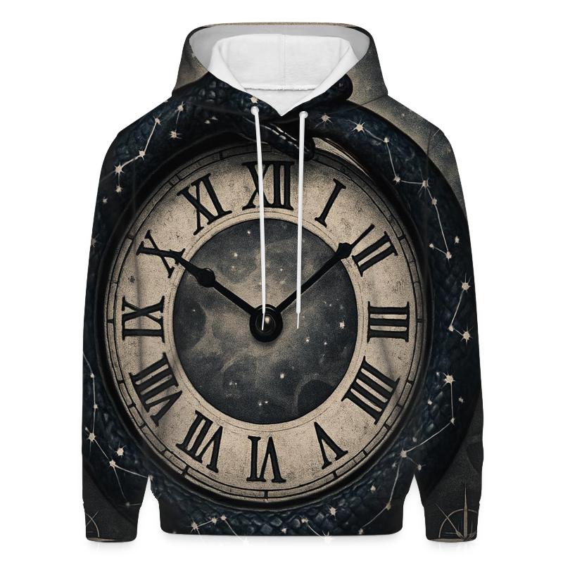 Celestial Serpent Timekeeper pullover hoodies