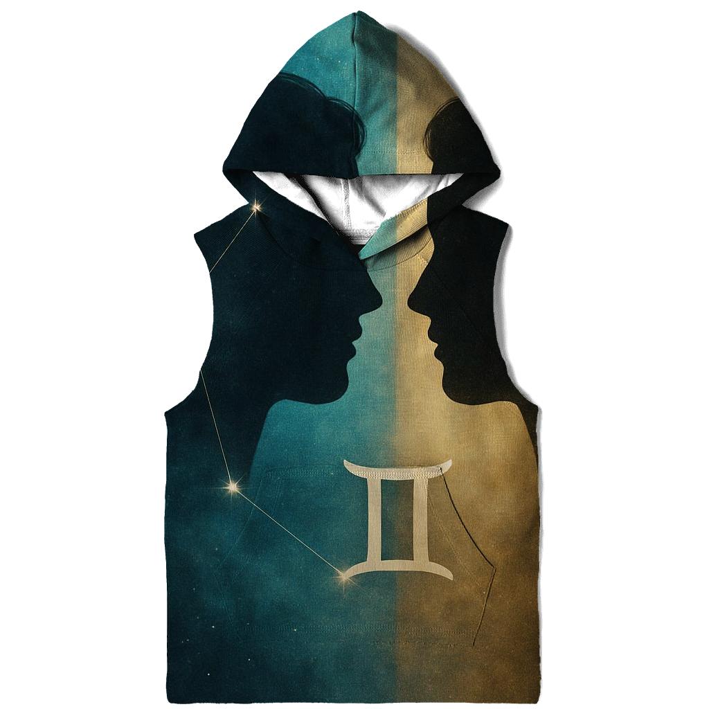 Gemini Twin Nebula Portrait custom hoodies