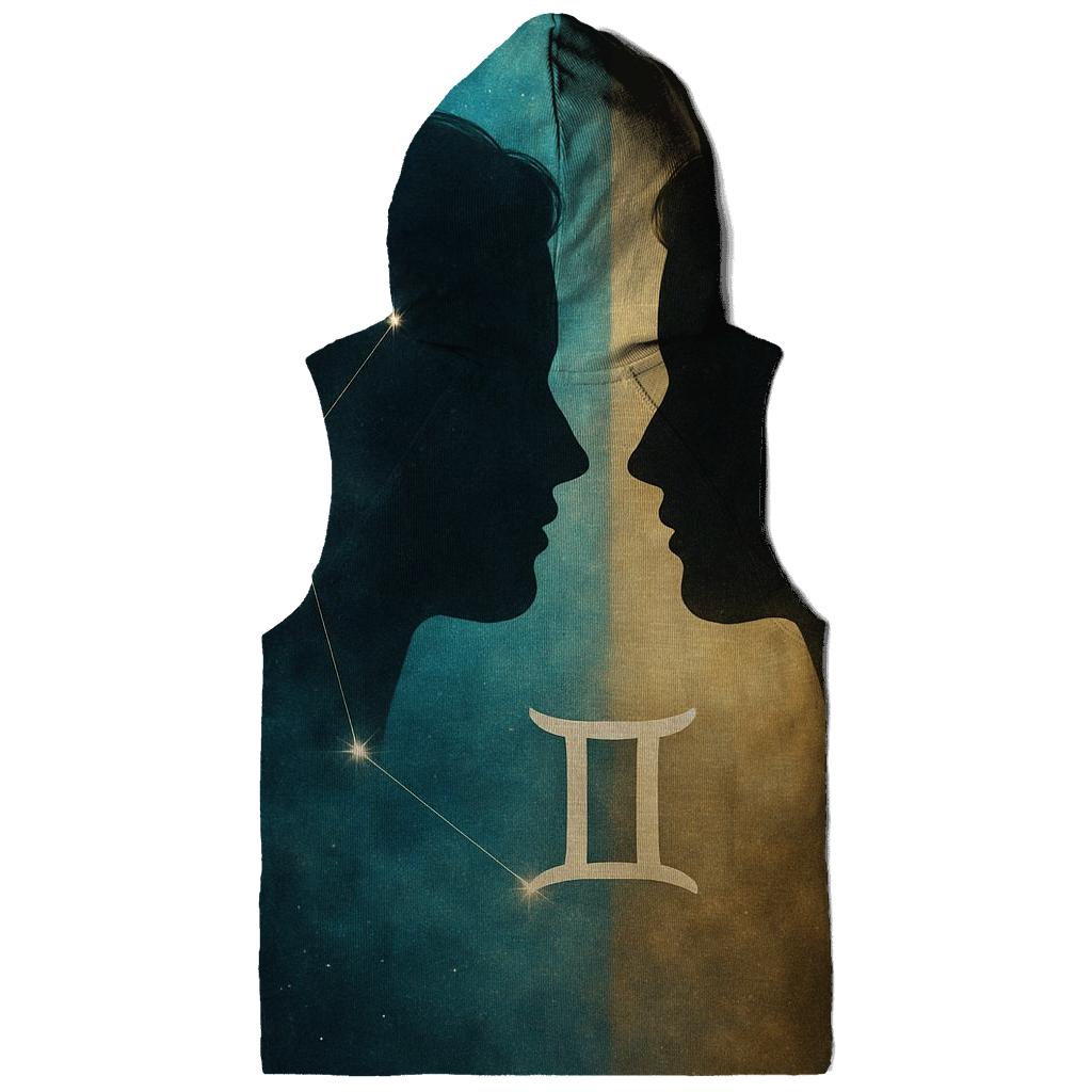 Gemini Twin Nebula Portrait custom hoodies