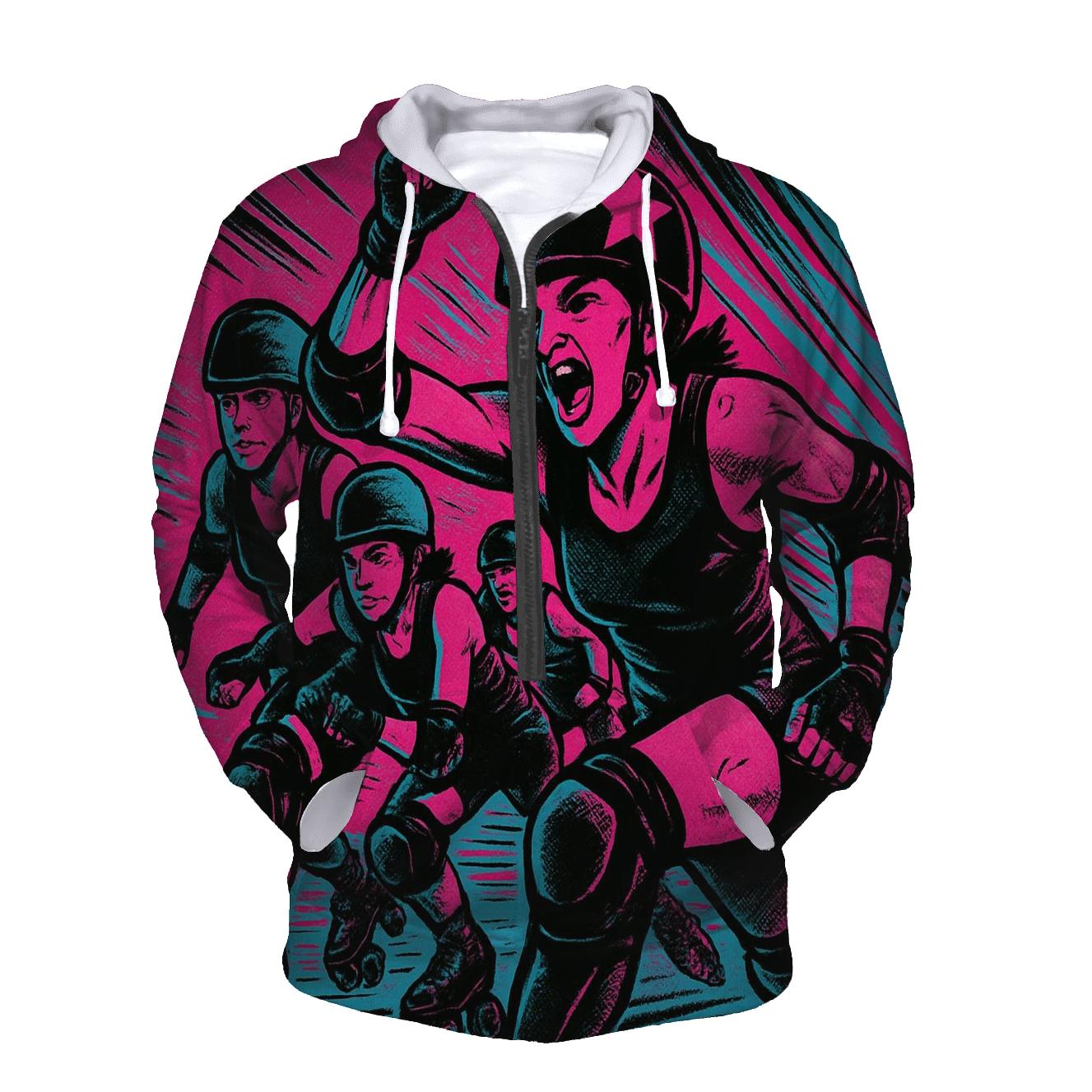 Roller Derby Neon Riot premium hoodies