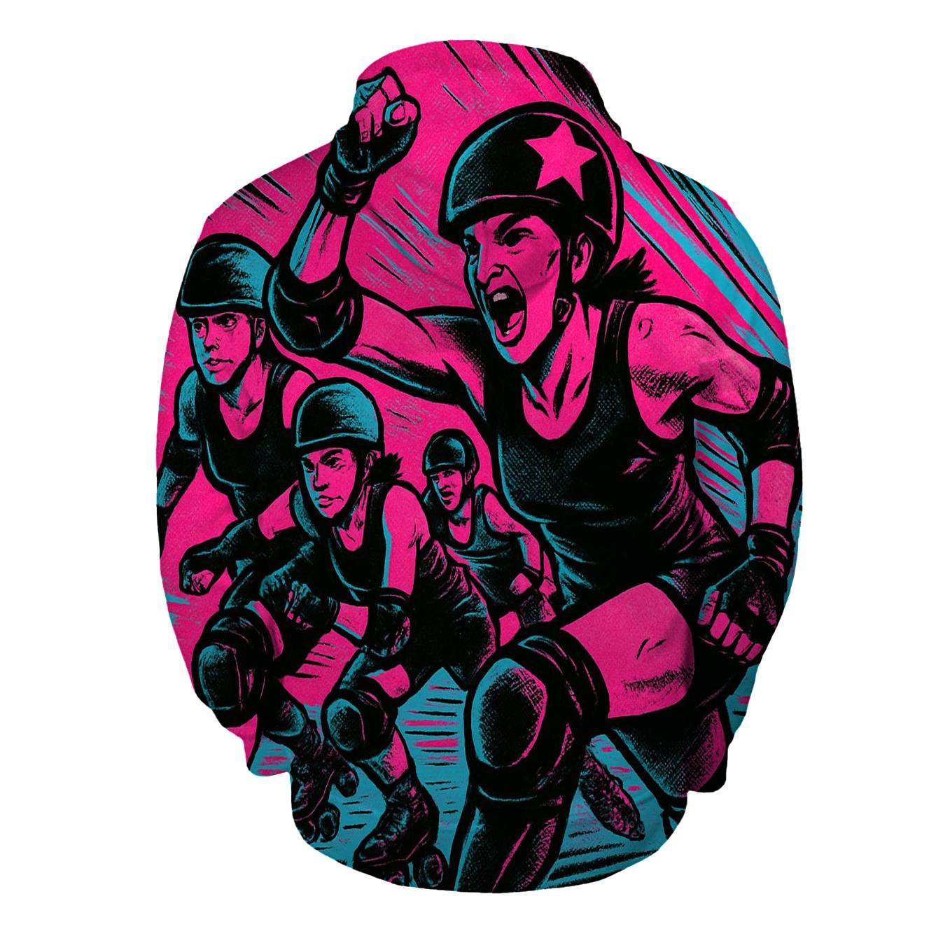 Roller Derby Neon Riot premium hoodies