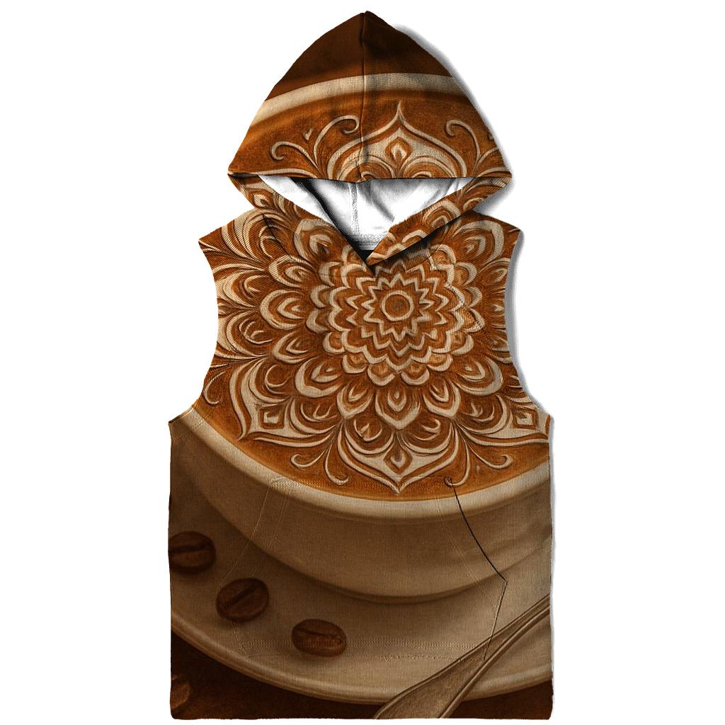 Latte Swirl Mandala embroidered hoodies