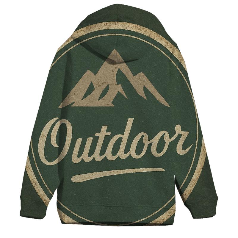 Weathered Mountain Lodge Badge zip-up hoodies