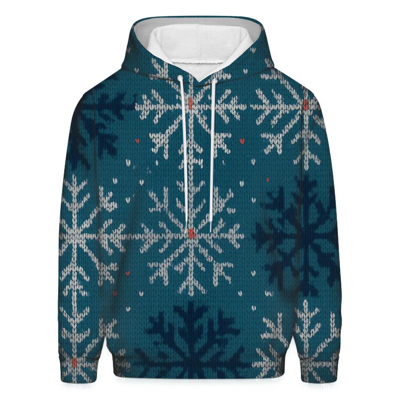 Festive Snowflake Brickwork Design designer hoodies