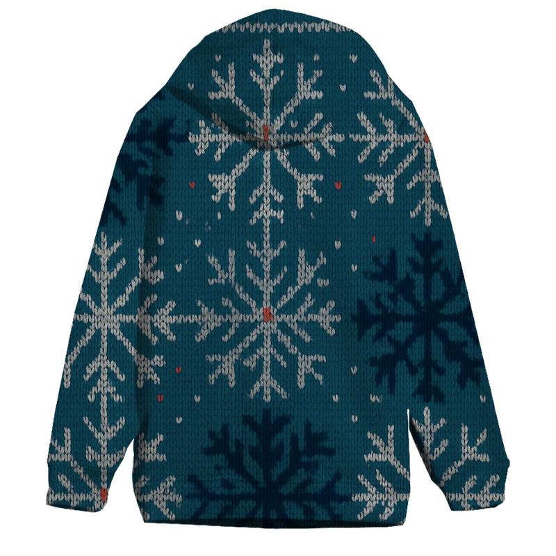 Festive Snowflake Brickwork Design designer hoodies