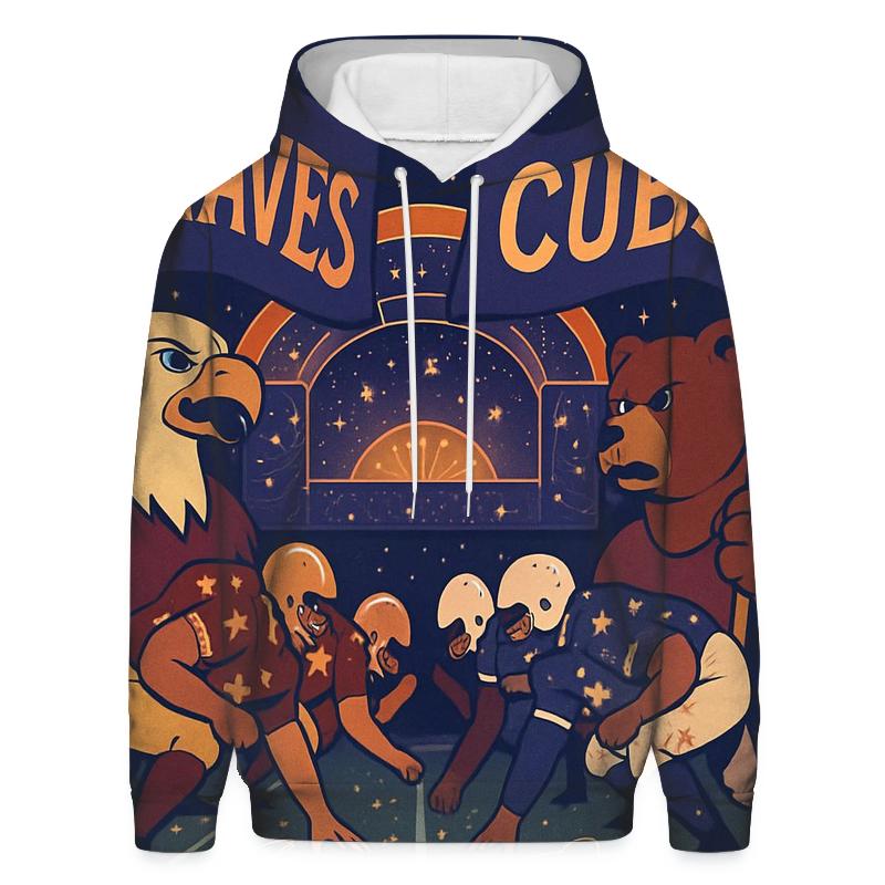 Field Of Painted Stars zip-up hoodies