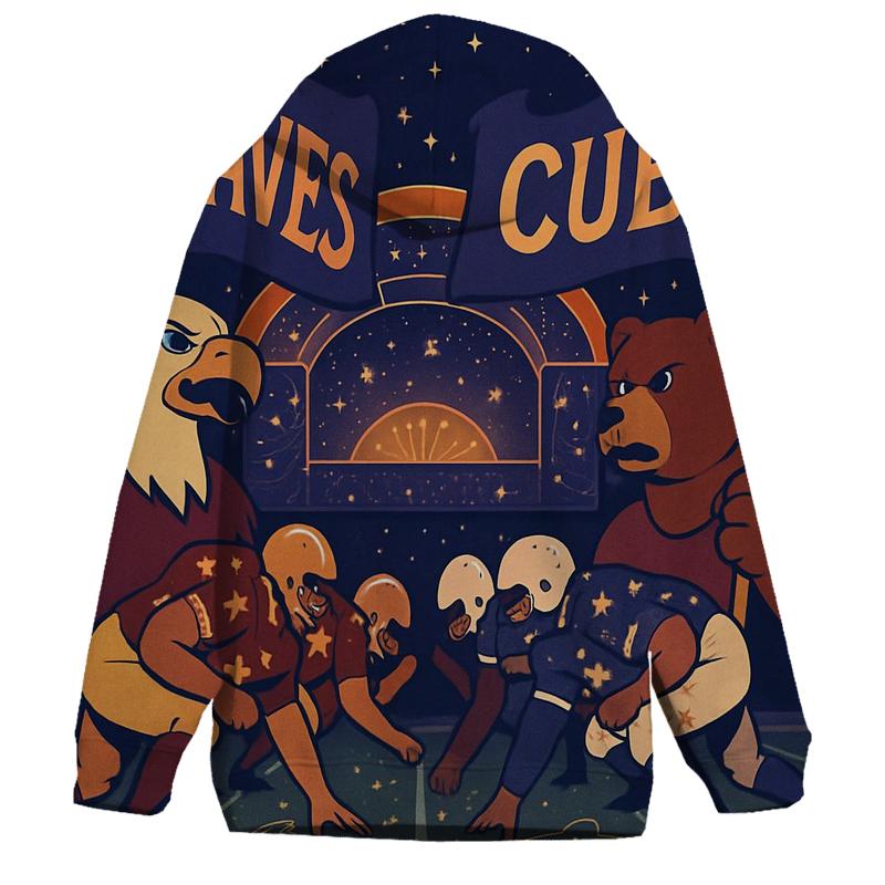 Field Of Painted Stars zip-up hoodies
