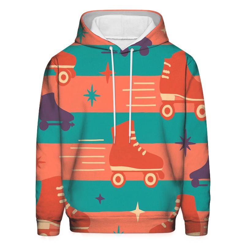 Roller Rink Stripes pullover hoodies