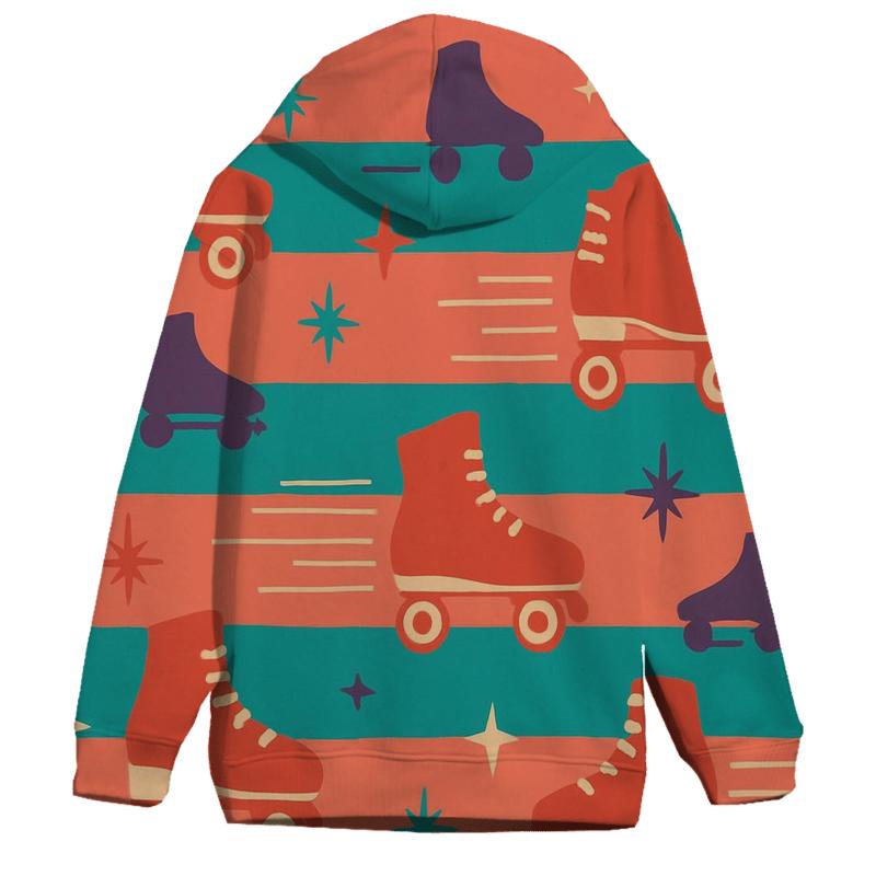 Roller Rink Stripes pullover hoodies