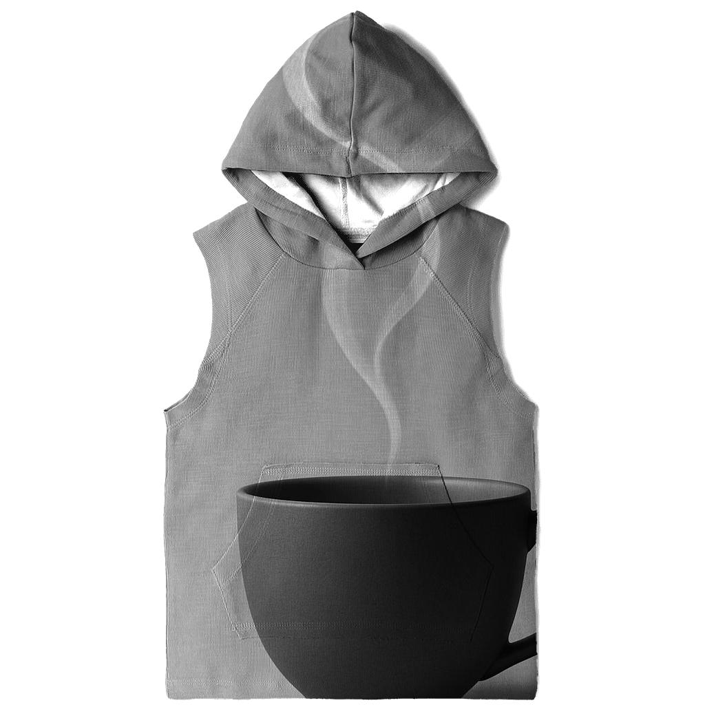 Steam Ribbon Silhouette zip-up hoodies