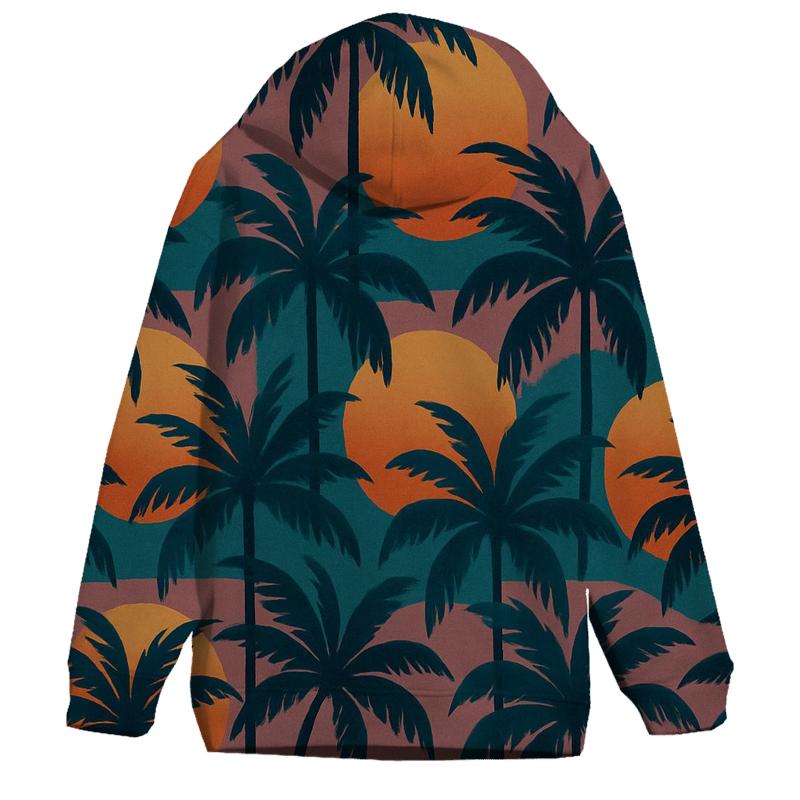 Synthwave Palm Mosaic premium hoodies