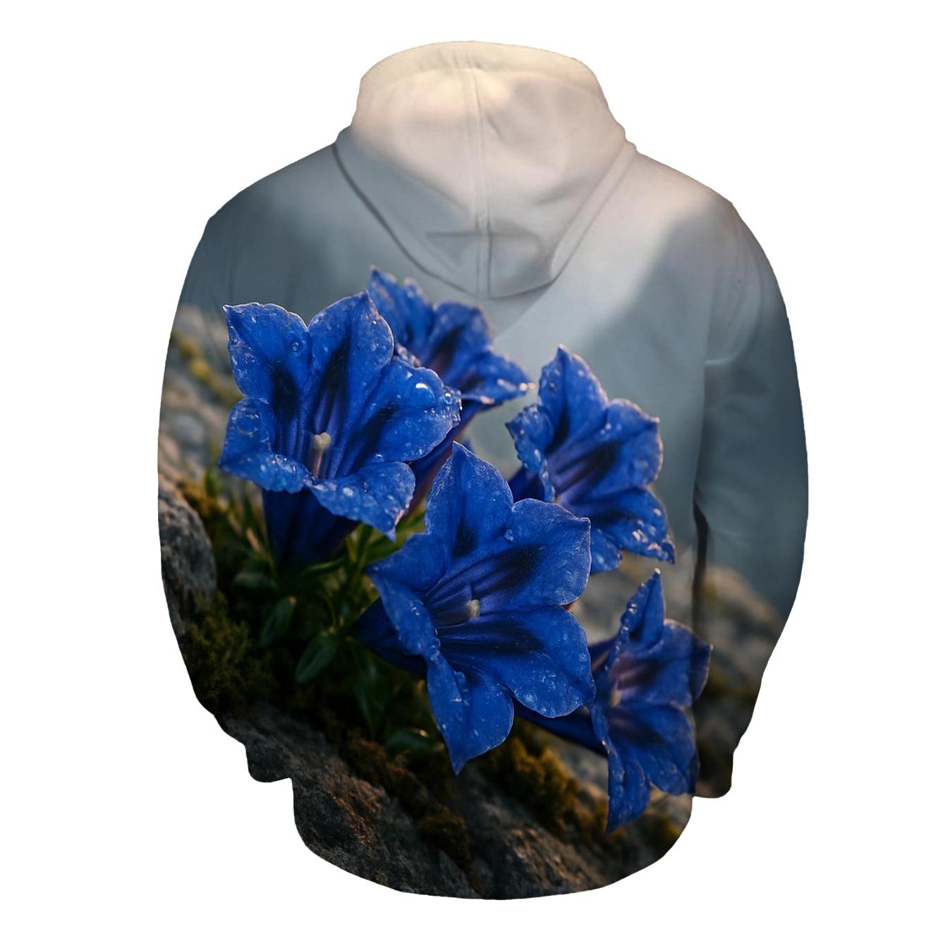 Dawn Dew On Alpine Gentians hoodie trends