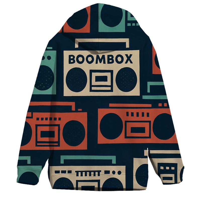 Boom Box Block Print hoodies fashion