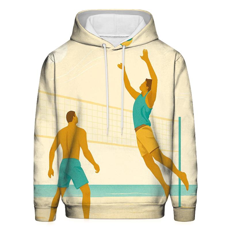 Coastal Beach Volleyball hoodie styles