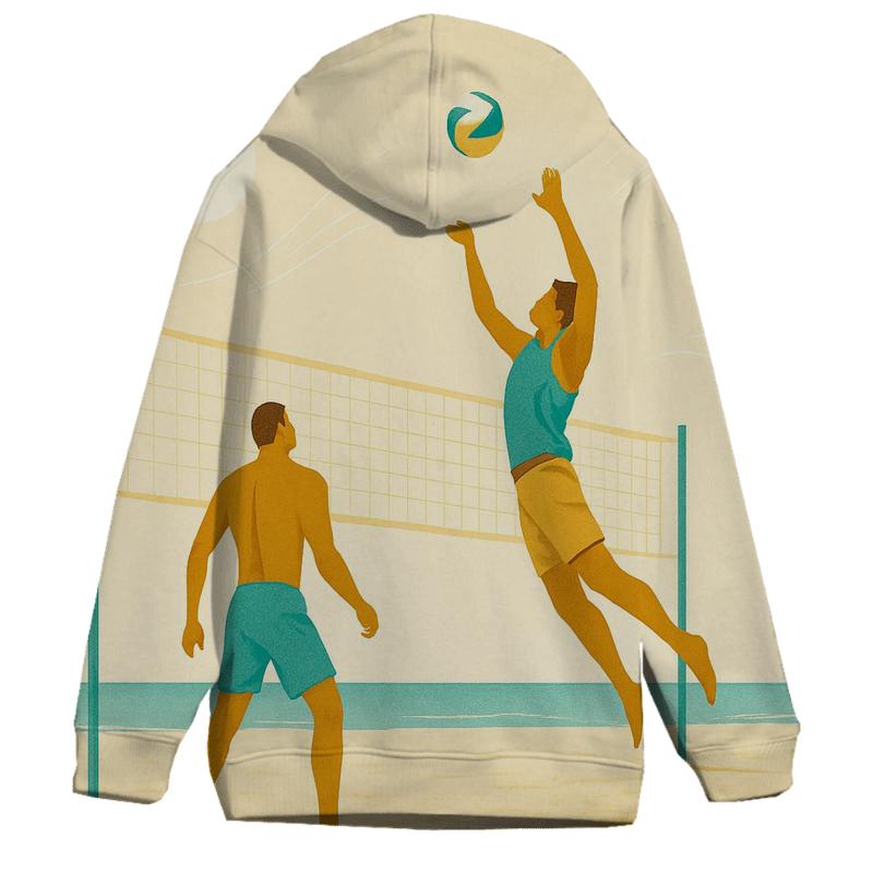 Coastal Beach Volleyball hoodie styles
