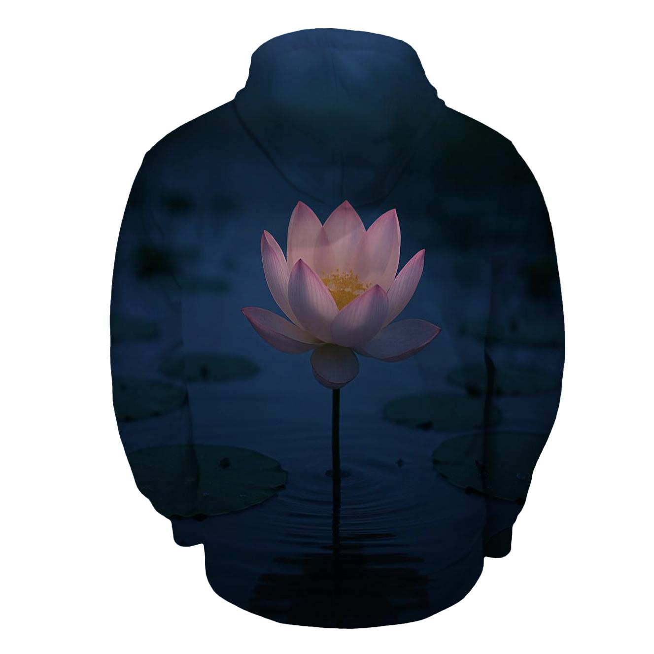 Wetland Lotus At Twilight hoodie designs