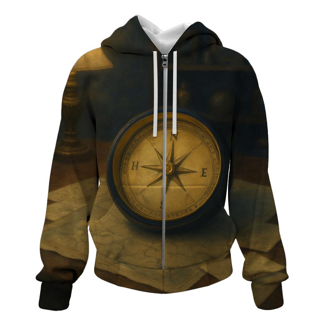 The Heart Compass zip-up hoodies