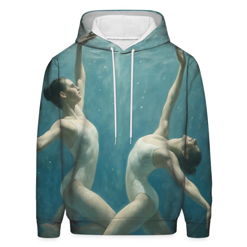 Synchronized Water Dance printed hoodies