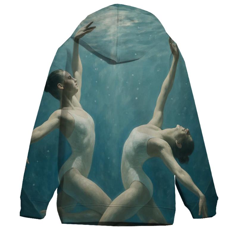 Synchronized Water Dance printed hoodies